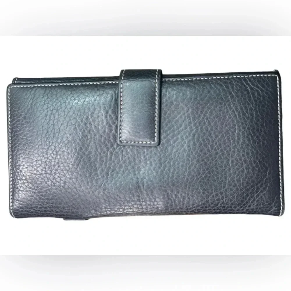 🖤Christian Dior🖤 | 2001 Black Pebbled Leather Trifold Long Wallet - Picture 2 of 14